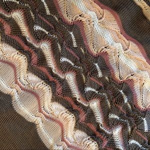 Missoni dress- Backless, cowl neck pink & tan